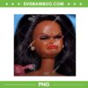 Angry Disgusted Black Doll PNG, Barbie Face Meme PNG