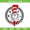 Cat in the Hat Checkered SVG, Dr Seuss Day Teacher Boba Coffee SVG PNG