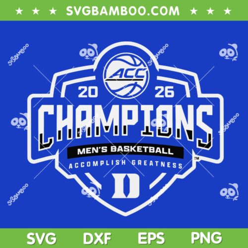 Duke Blue Devils ACC Champions 2026 SVG, Mens Basketball Duke Champs SVG PNG