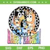Bluey Family Happy Easter SVG, Easter Blue Dog Retro Checkered SVG PNG Bluey Family Happy Easter SVG, Easter Blue Dog Retro Checkered SVG PNG