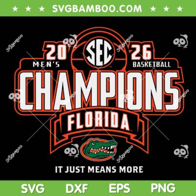 Florida Gators SEC Champions 2026 SVG, Men's Basketball Gators Champs SVG PNG