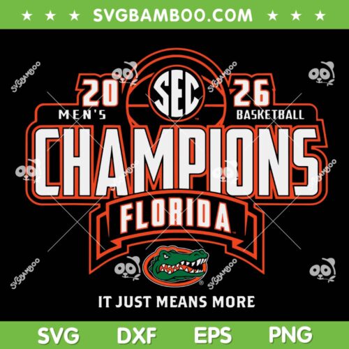 Florida Gators SEC Champions 2026 SVG, Men's Basketball Gators Champs SVG PNG