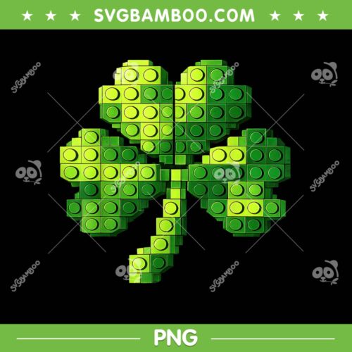 Building Shamrock Blocks PNG, St Patricks Day Building blocks PNG