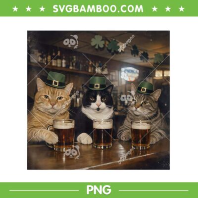 Funny Cats St Patricks Day Design PNG, Cat Leprechaun Drinking Beer PNG Funny Cats St Patricks Day Design PNG, Cat Leprechaun Drinking Beer PNG