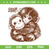 Punch Monkey with Plush Orangutan SVG, Team Punch SVG PNG