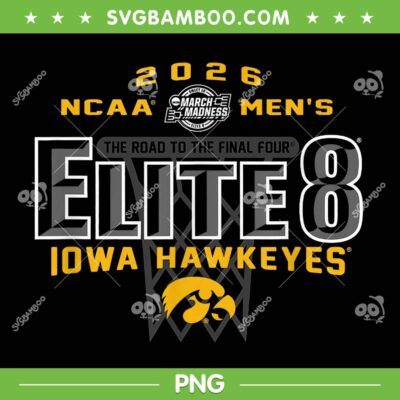 Iowa Hawkeyes Elite 8 PNG, 2026 Men's Basketball Iowa Hawkeyes PNG