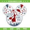 Mary Poppins Disney Mouse Head SVG, Julie Andrews SVG PNG