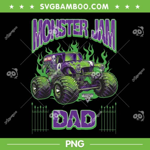 Monster Jam DAD PNG, Fathers Day Monster Jam Grave Digger PNG