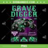 Monster Jam Grave Digger PNG, Monster Jam Green and Purple PNG