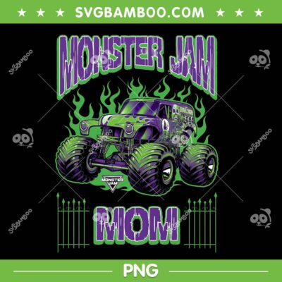 Monster Jam Grave Digger Mom PNG, Mothers Day Family Grave Digger PNG