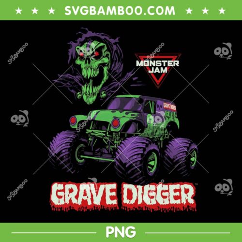 Grave Digger Monster Truck PNG, Monster Jam Grave Digger PNG