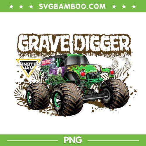 Monster Jam Muddy Tire Tracks PNG, Grave Digger Truck Motorsports PNG