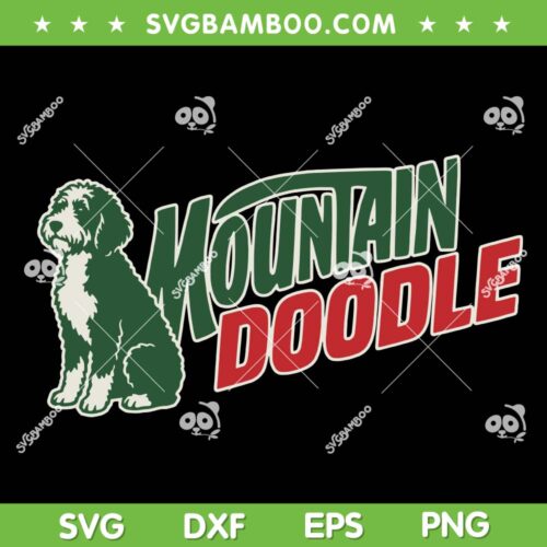 Mountain Doodle SVG PNG, Dog Retro Outdoor Hiking SVG