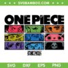 One Piece Character Colorful Pop Art SVG, Luffy Zoro Eyes Grid SVG PNG