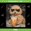Poodle Drinking iced Coffee PNG, Cool Poodle Sunglasses PNG Poodle Drinking iced Coffee PNG, Cool Poodle Sunglasses PNG