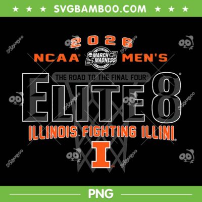 Illinois Illini Elite 8 PNG, 2026 Men's March Madness Basketball PNG