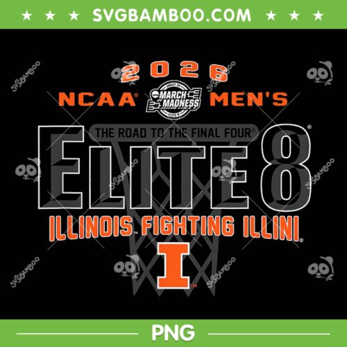 Illinois Illini Elite 8 PNG, 2026 Men's March Madness Basketball PNG