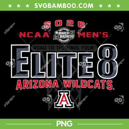 Arizona Wildcats Elite 8 PNG, 2026 Men's March Madness Basketball PNG
