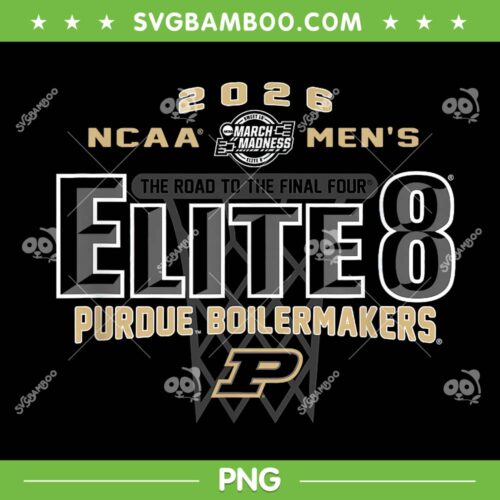Purdue Boilermakers Elite 8 PNG, Purdue Football 2026 March Madness PNG