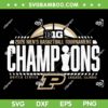 Purdue Boilermakers Big Ten Champions 2026 SVG, Men's Basketball Purdue Football Champs SVG