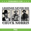 Chuck Norris Legends Never Die PNG, RIP Chuck Norris 1940-2026 PNG