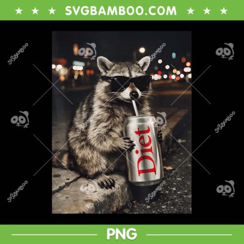 Raccoon Coca Diet PNG, Funny Raccoon Drinking Diet Soda PNG