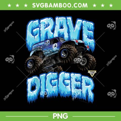 Grave Digger Ice Cold Truck PNG, Monster Jam Grave Digger Truck PNG