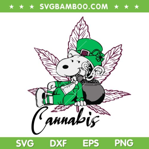 Snoopy Weed 420 SVG PNG, Snoopy St Patricks Day Marijuana SVG