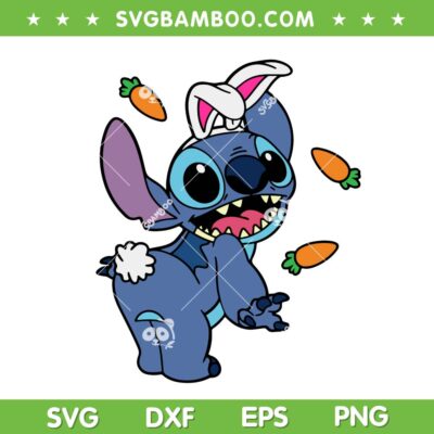 Stitch Easter Day SVG, Stitch and Lilo Bunny SVG PNG
