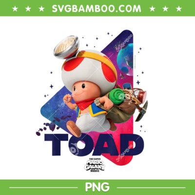 Super Mario Galaxy Movie Toad PNG, Super Mario Toad Run PNG
