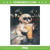 Shih Tzu Drinking Iced Coffee PNG, Funny Cool Pet Lifestyle PNG Shih Tzu Drinking Iced Coffee PNG, Funny Cool Pet Lifestyle PNG