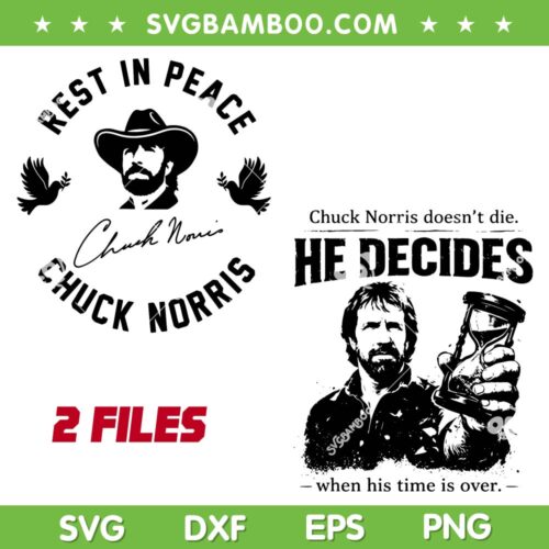 Rest in Peace Chuck Norris SVG, RIP Chuck Norris 1940-2026 SVG PNG