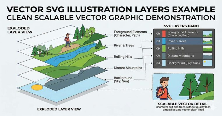 SVG vector file example showing scalable layered vector graphics