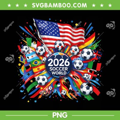 2026 Soccer World USA Flag PNG, America Football World Cup 2026 PNG