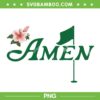 Amen Golf Love PNG, Golf Flower Azalea Augusta Georgia PNG