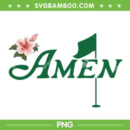 Amen Golf Love PNG, Golf Flower Azalea Augusta Georgia PNG