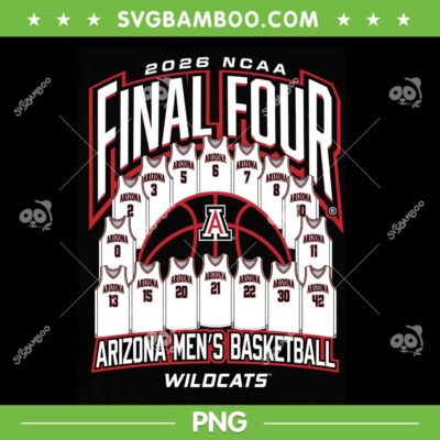 Arizona Men's Basketball Final Four PNG, 2026 NCAA Arizona Wildcats PNG