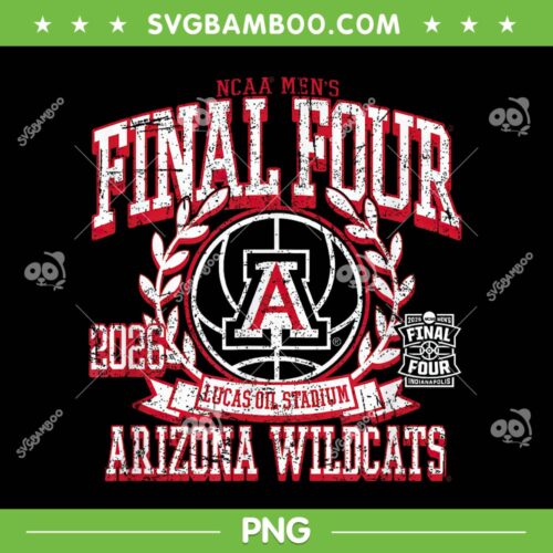Arizona Wildcats Final Four 2026 PNG, Men's Basketball Arizona PNG