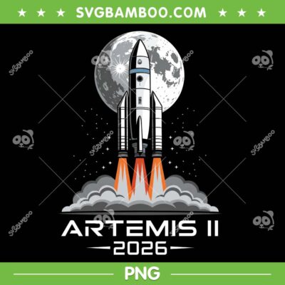 Artemis II Back to the Moon PNG, American Rocket 2026 Artemis II PNG