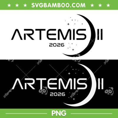 Artemis II 2026 SVG, Artemis Launch to The Moon SVG, Space Mission 2026 DXF SVG PNG EPS