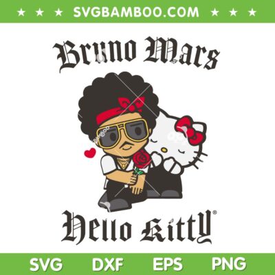 Bruno Mars Romantic Tour SVG, Bruno Mars Hello Kitty SVG PNG Bruno Mars Romantic Tour SVG, Bruno Mars Hello Kitty SVG PNG