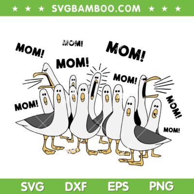 Seagull Mom Mom SVG PNG, Ocean Life Mother's Day Bird SVG Seagull Mom Mom SVG PNG, Ocean Life Mother's Day Bird SVG
