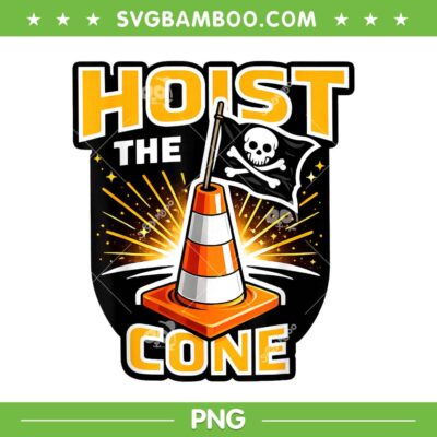 Hoist The Cone PNG, Funny Pirate Traffic Cone Graphic PNG