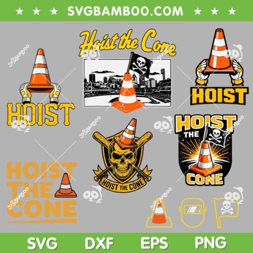 Hoist The Cone SVG Bundle, Pittsburgh Hoist The Traffic Cone Bundle SVG