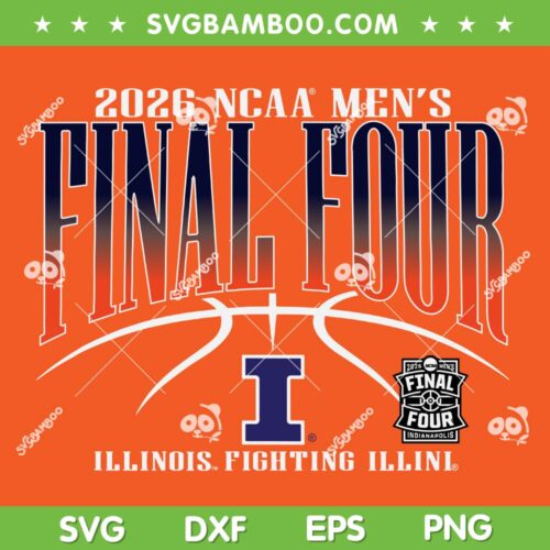 Illinois Final Four 2026 Men's Basketball PNG, Illinois Fighting Illini NCAA 2026 PNG