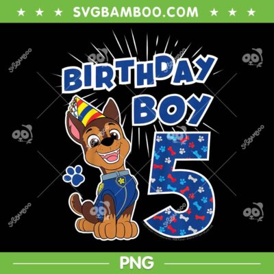 Paw Patrol Birthday Boy Age 5 PNG, Kids Chase Paw Patrol 5 Year Old PNG Paw Patrol Birthday Boy Age 5 PNG, Kids Chase Paw Patrol 5 Year Old PNG