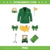 Masters Green Golf Icons PNG, Funny Golf Icon PNG