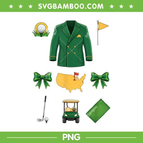 Masters Green Golf Icons PNG, Funny Golf Icon PNG