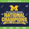 Michigan Mens Basketball Champions SVG PNG, Michigan Wolverines Championships SVG