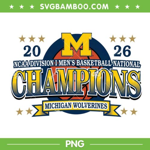 Michigan National Champions 2026 PNG, Men's Basketball National Championship Michigan PNG